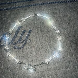 Vivienne Westwood Diamond bone necklace